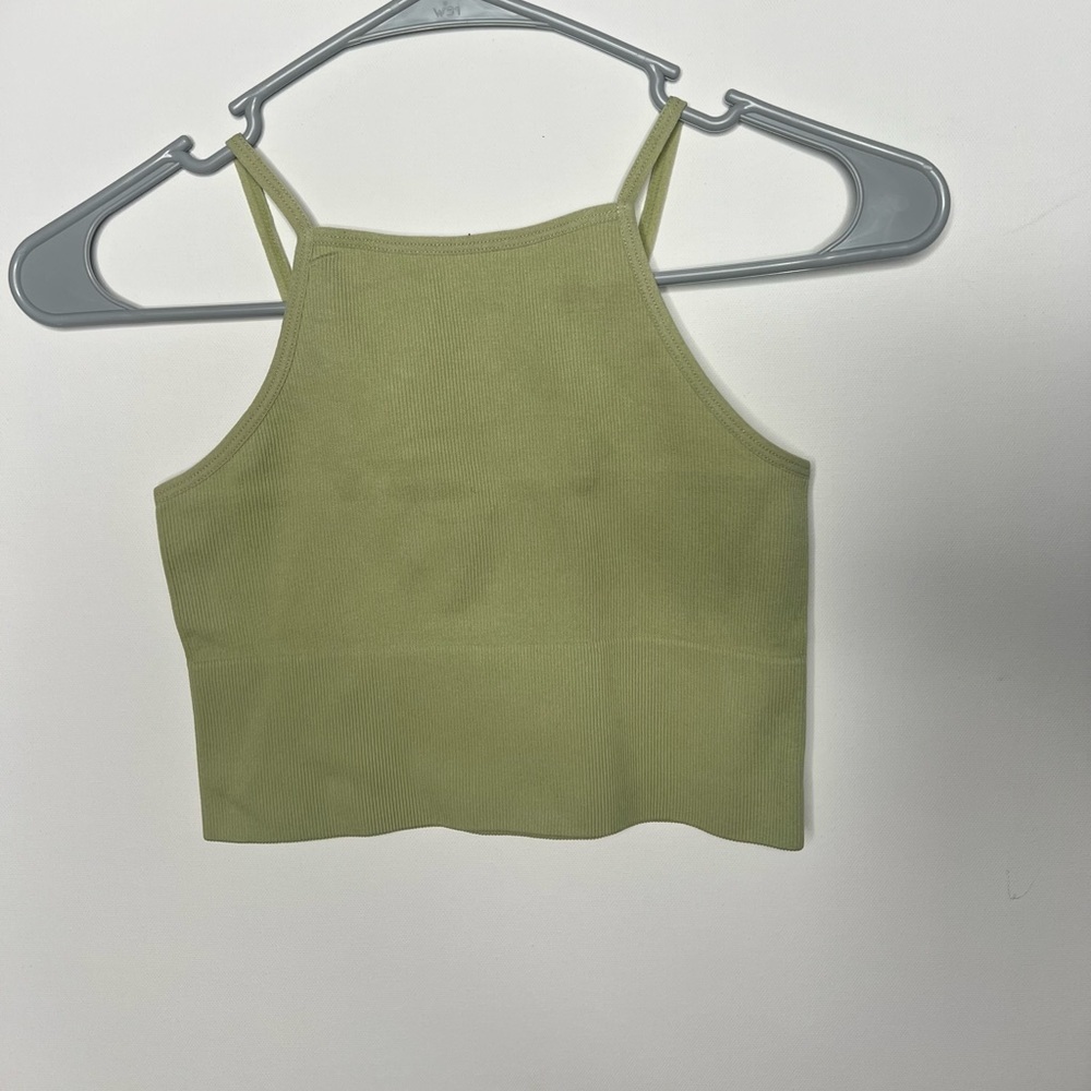 Ribbed bib Crop Cami